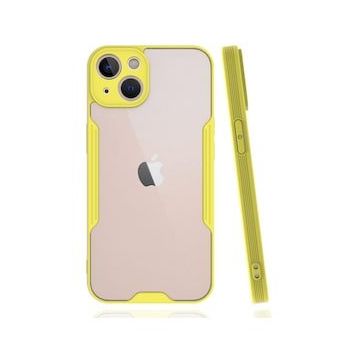 BSSM iPhone 14 Plus Platin Silikon Sarı Kılıf