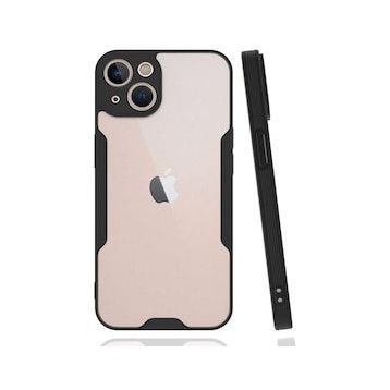 BSSM iPhone 14 Plus Platin Silikon Siyah Kılıf
