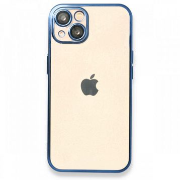 BSSM iPhone 14 Plus Razer Lensli Silikon Açık Mavi Kılıf