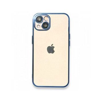 BSSM iPhone 14 Plus Razer Lensli Silikon Açık Mavi Kılıf