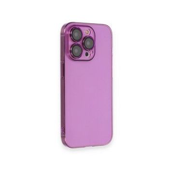 BSSM iPhone 14 Pro Armada Lensli Kapak Mor Kılıf