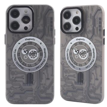 BSSM iPhone 14 Pro Max Magneticsafe Desenli Kapak Apollo Siyah 1 Kılıf