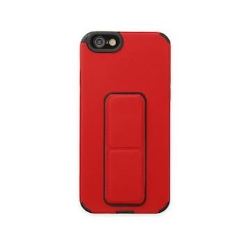 BSSM iPhone 6 Mega Standlı Silikon Kırmızı Kılıf