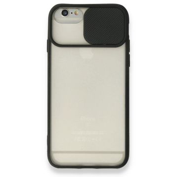 BSSM iPhone 6 Palm Buzlu Kamera Sürgülü Silikon Siyah Kılıf