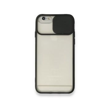 BSSM iPhone 6 Palm Buzlu Kamera Sürgülü Silikon Siyah Kılıf