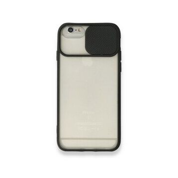 BSSM iPhone 6 Palm Buzlu Kamera Sürgülü Silikon Siyah Kılıf