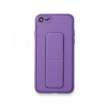 BSSM iPhone 7 Coco Deri Standlı Kapak Koyu Lila Kılıf