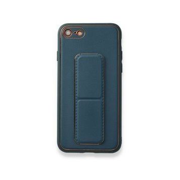 BSSM iPhone 7 Coco Deri Standlı Kapak Mavi Kılıf