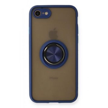 BSSM iPhone 7 Montreal Yüzüklü Silikon Kapak Lacivert Kılıf