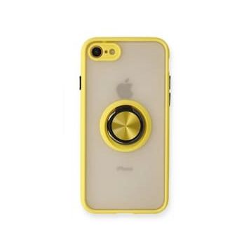 BSSM iPhone 7 Montreal Yüzüklü Silikon Kapak Sarı Kılıf