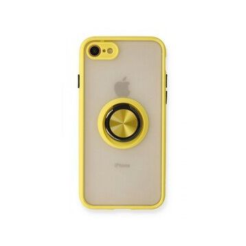 BSSM iPhone 7 Montreal Yüzüklü Silikon Kapak Sarı Kılıf