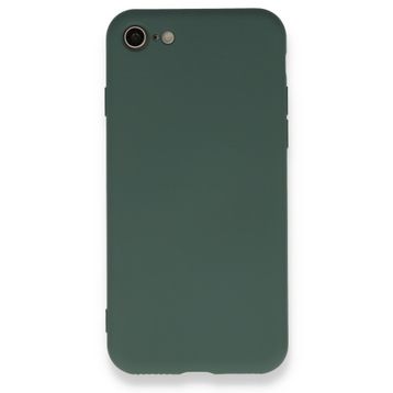 BSSM iPhone 7 Nano içi Kadife Silikon Koyu Yeşil Kılıf