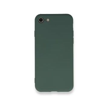 BSSM iPhone 7 Nano içi Kadife Silikon Koyu Yeşil Kılıf