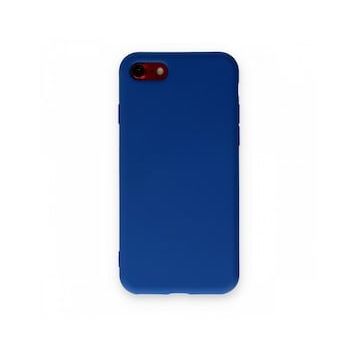 BSSM iPhone 7 Nano İçi Kadife Silikon Lacivert Kılıf