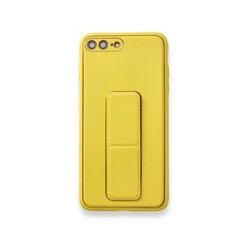 BSSM iPhone 7 Plus Coco Deri Standlı Kapak Sarı Kılıf