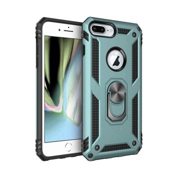 BSSM iPhone 7 Plus Sofya Yüzüklü Silikon Kapak Siyah Kılıf