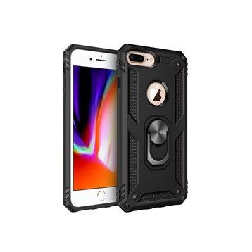 BSSM iPhone 7 Plus Sofya Yüzüklü Silikon Kapak Siyah Kılıf