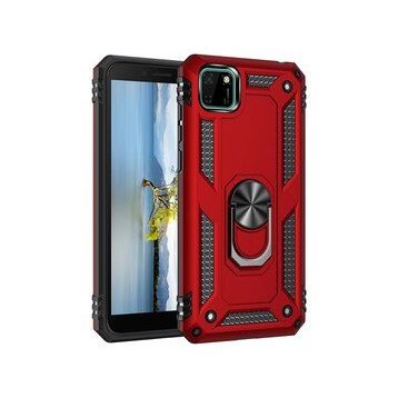 BSSM Kırmızı Huawei Y5P Sofya Yüzüklü Silikon Kapak Kılıf