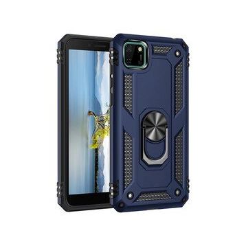 BSSM Lacivert Huawei Y5P Sofya Yüzüklü Silikon Kapak Kılıf