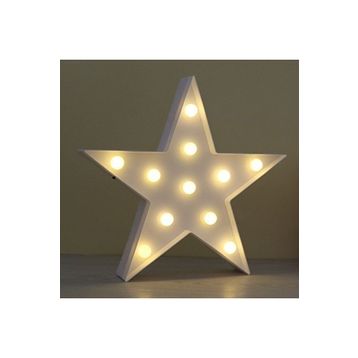 BSSM Led Işıklı Beyaz Yıldız Gece Lambası