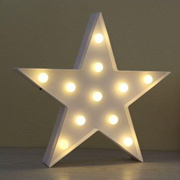 BSSM Led Işıklı Beyaz Yıldız Gece Lambası