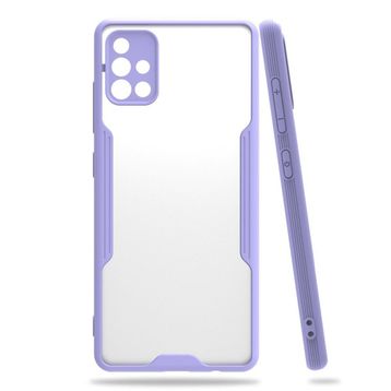 BSSM Lila Samsung Galaxy A71 Platin Silikon Kılıf