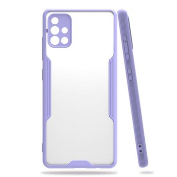 BSSM Lila Samsung Galaxy A71 Platin Silikon Kılıf