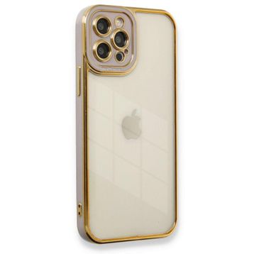 BSSM Liva Lens Silikon - Lila iPhone 12 Pro Kılıf