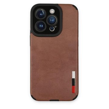BSSM Loop Deri Silikon - Kahverengi iPhone 14 Pro Max Kılıf