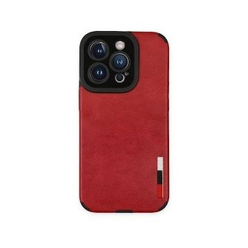 BSSM Loop Deri Silikon - Kırmızı iPhone 14 Pro Max Kılıf