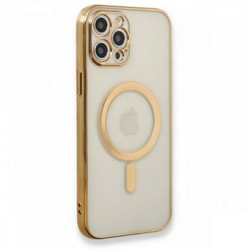 BSSM Magneticsafe Lazer Silikon - Gold iPhone 12 Pro Kılıf