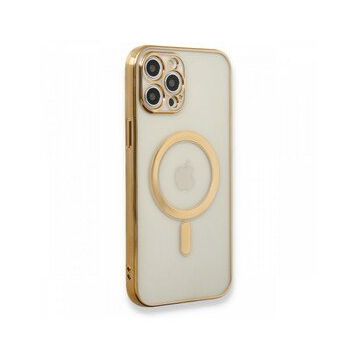BSSM Magneticsafe Lazer Silikon - Gold iPhone 12 Pro Kılıf