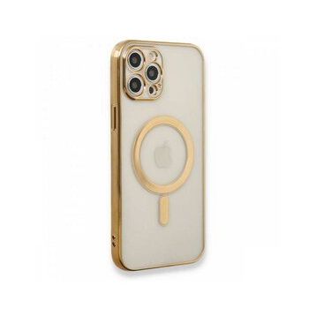 BSSM Magneticsafe Lazer Silikon - Gold iPhone 12 Pro Kılıf