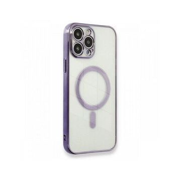 BSSM Magneticsafe Lazer Silikon - Mor iPhone 13 Pro Max Kılıf