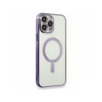 BSSM Magneticsafe Lazer Silikon - Mor iPhone 13 Pro Max Kılıf