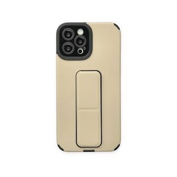 BSSM Mega Standlı Silikon - Gold iPhone 12 Pro Max Kılıf