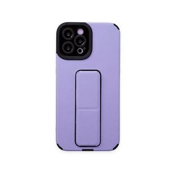 BSSM Mega Standlı Silikon - Lila iPhone 12 Pro Max Kılıf