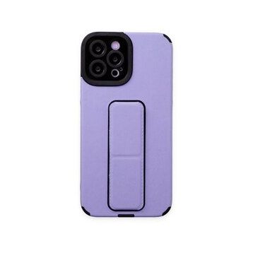 BSSM Mega Standlı Silikon - Lila iPhone 12 Pro Max Kılıf