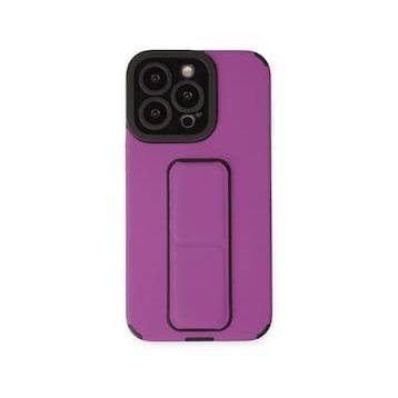 BSSM Mega Standlı Silikon - Mor iPhone 13 Pro Kılıf
