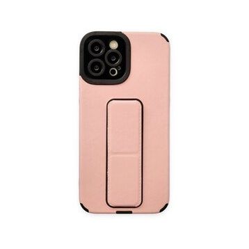 BSSM Mega Standlı Silikon - Pudra iPhone 12 Pro Max Kılıf
