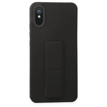 BSSM Mega Standlı Silikon - Siyah Xiaomi Redmi 9A Kılıf