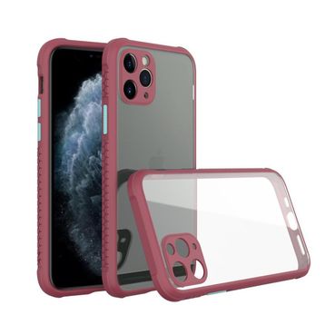 BSSM Miami Şeffaf Silikon - Fuşya iPhone 11 Pro Kılıf