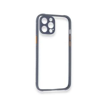 BSSM Miami Şeffaf Silikon - Gri iPhone 12 Pro Kılıf