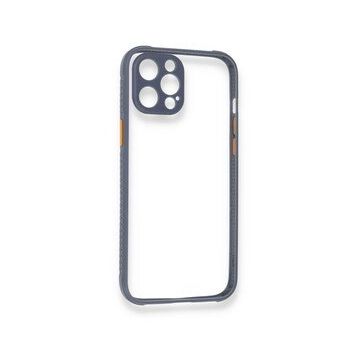 BSSM Miami Şeffaf Silikon - Gri iPhone 12 Pro Kılıf