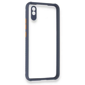 BSSM Miami Şeffaf Silikon - Gri Xiaomi Redmi 9A Kılıf