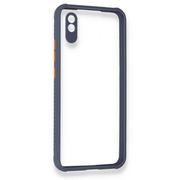 BSSM Miami Şeffaf Silikon - Gri Xiaomi Redmi 9A Kılıf