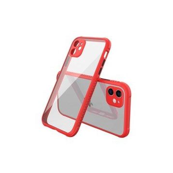 BSSM Miami Şeffaf Silikon Kırmızı iPhone 12 Mini Kılıf