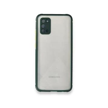 BSSM Miami Şeffaf Silikon - Koyu Yeşil Samsung Galaxy A02S Kılıf