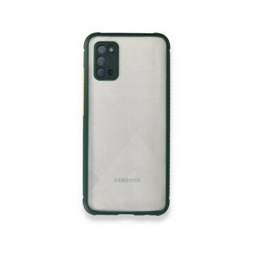 BSSM Miami Şeffaf Silikon - Koyu Yeşil Samsung Galaxy A02S Kılıf