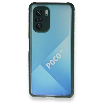 BSSM Miami Şeffaf Silikon - Koyu Yeşil Xiaomi Poco F3 Kılıf